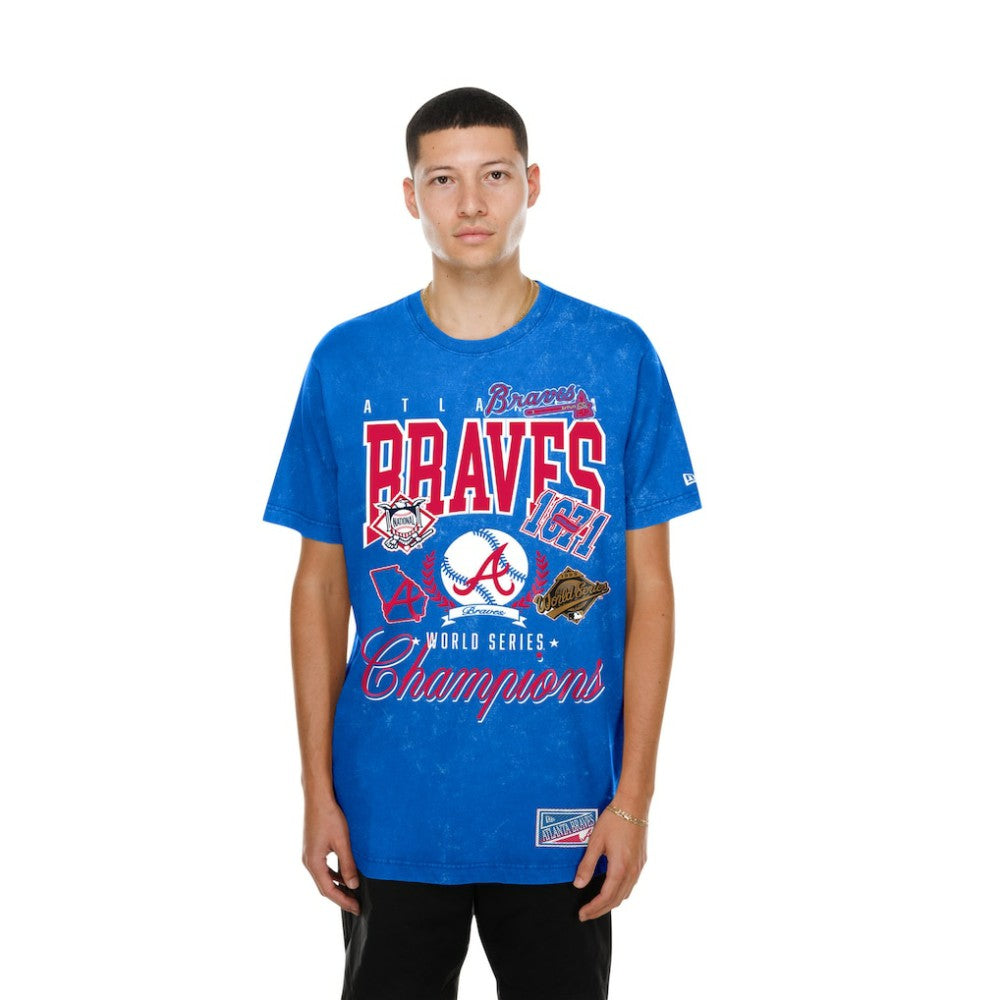 Atlanta Braves New Era Mineral Wash T-Shirt - Royal T-shirts