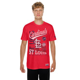 St. Louis Cardinals New Era Oversized Throwback Distressed T-Shirt - Red T-shirts