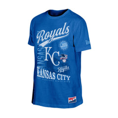 Kansas City Royals New Era Oversized Throwback Distressed T-Shirt - Royal T-shirts
