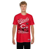 Cincinnati Reds New Era Oversized Throwback Distressed T-Shirt - Red T-shirts