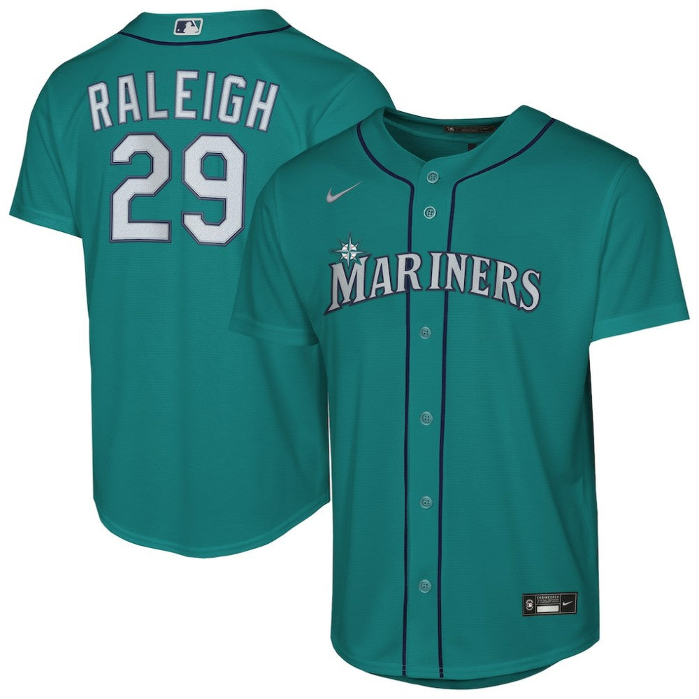 MLB Cal Raleigh Seattle Mariners Nike Youth Alternate Replica Jersey - Teal