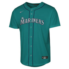 MLB Cal Raleigh Seattle Mariners Nike Youth Alternate Replica Jersey - Teal