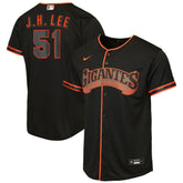 MLB Jung Hoo Lee San Francisco Giants Nike Youth Alternate 2 Replica Jersey - Black