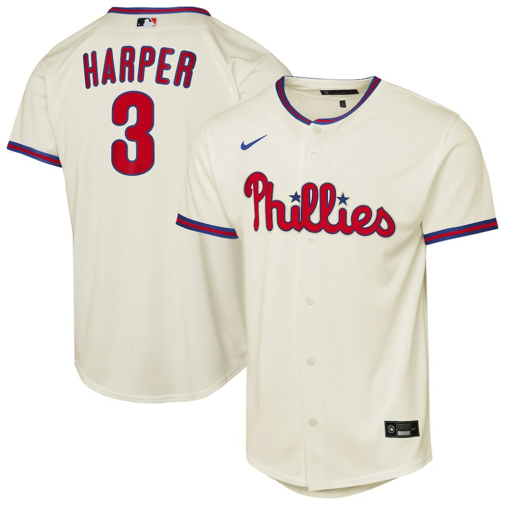 MLB Bryce Harper Philadelphia Phillies Nike Youth Alternate 2 Replica Jersey - Cream
