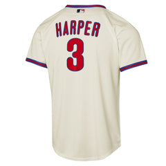 MLB Bryce Harper Philadelphia Phillies Nike Youth Alternate 2 Replica Jersey - Cream