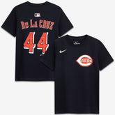 Elly De La Cruz Cincinnati Reds Nike Youth Name & Number T-Shirt - Black T-shirts