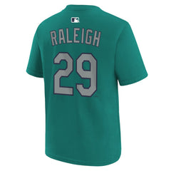 Cal Raleigh Seattle Mariners Nike Youth Name & Number T-Shirt - Teal T-shirts