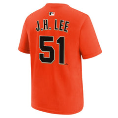 Jung Hoo Lee San Francisco Giants Nike Youth Name & Number T-Shirt - Orange T-shirts