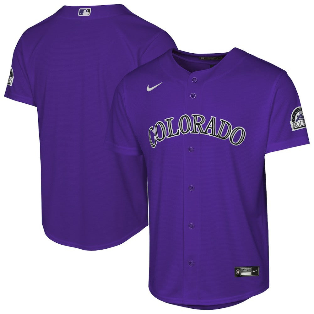 MLB Colorado Rockies Nike Youth Alternate 2 Stadium Jersey - Purple