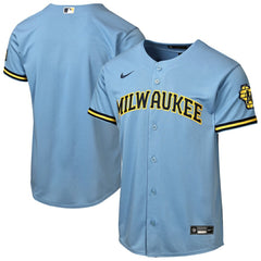 MLB Milwaukee Brewers Nike Youth Road Stadium Jersey - Powder Blue