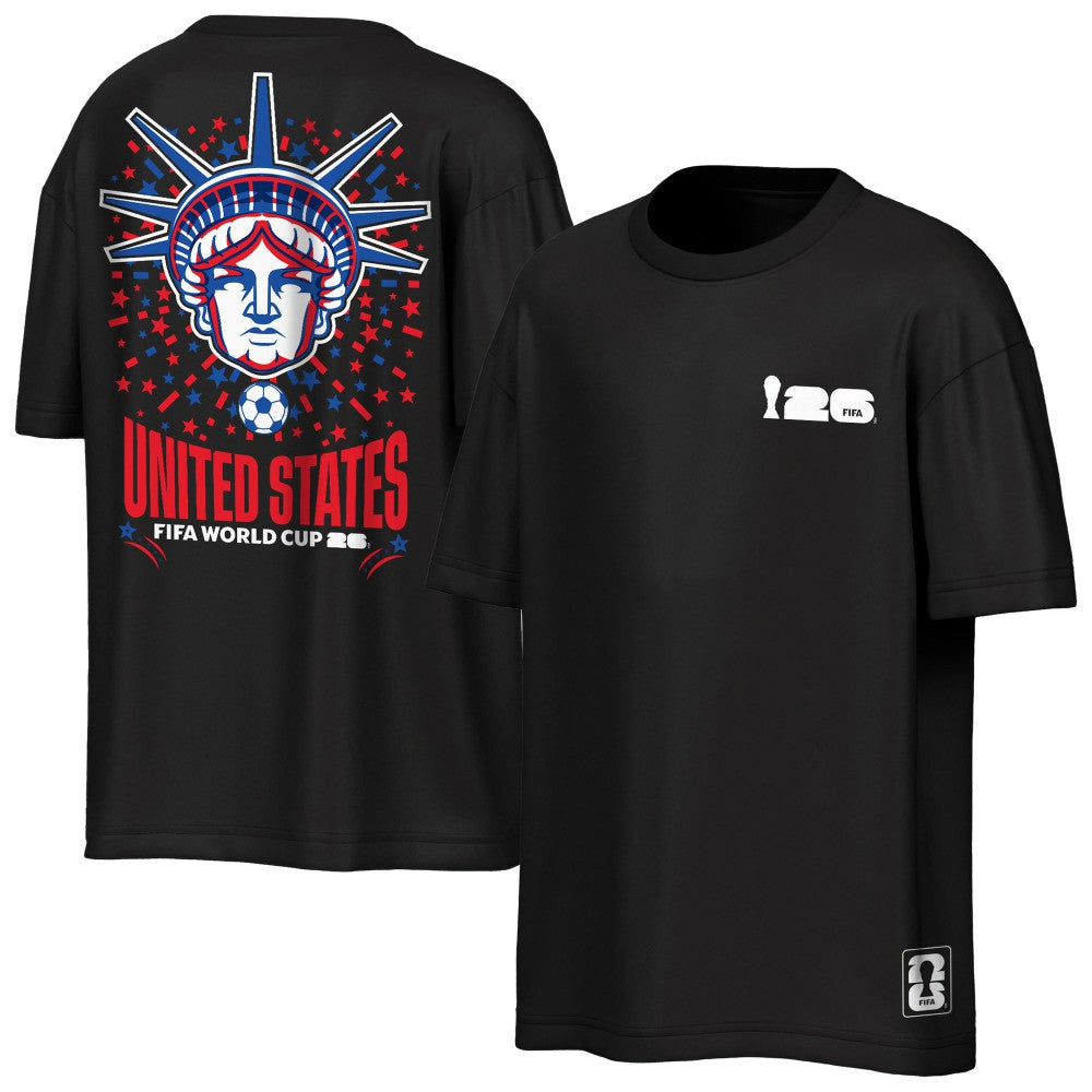 USMNT Outerstuff FIFA World Cup 2026 Rally Oversized 2-Hit T-Shirt Black sale