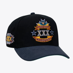 Dallas Cowboys Super Bowl XXX Champions Lux Pro Snapback Black