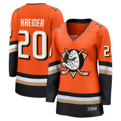 NHL Chris Kreider Anaheim Ducks Fanatics Women's Home Breakaway Player Jersey - Orange