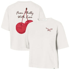 Philadelphia Eagles '47 Women's Love Letter Reed City T-Shirt Cream