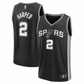 NBA Dylan Harper San Antonio Spurs 2025 NBA Draft First Round Pick Fast Break Replica Jersey - Icon Edition - Black