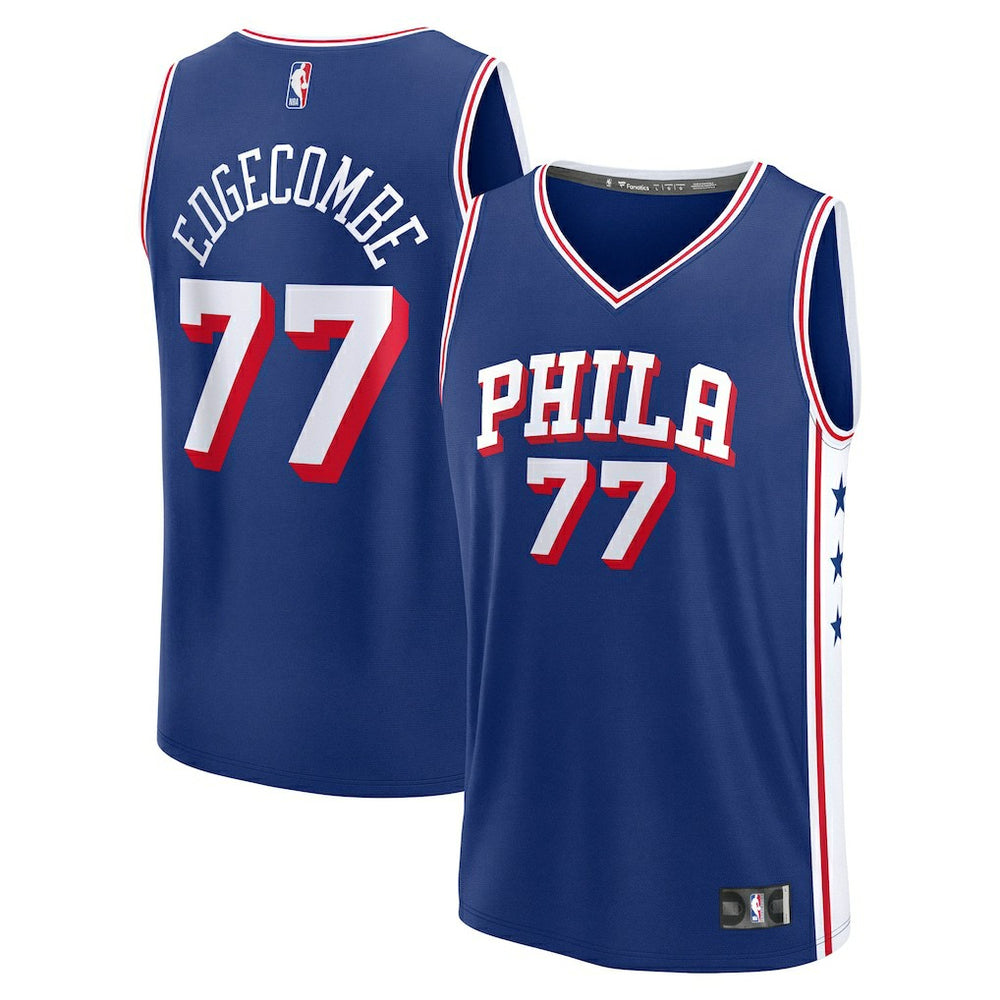 NBA V. J. Edgecombe Philadelphia 76ers Youth 2025 NBA Draft First Round Pick Fast Break Replica Jersey - Icon Edition - Royal