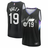 NBA Ace Bailey Utah Jazz 2025 NBA Draft First Round Pick Fast Break Replica Jersey - Statement Edition - Black