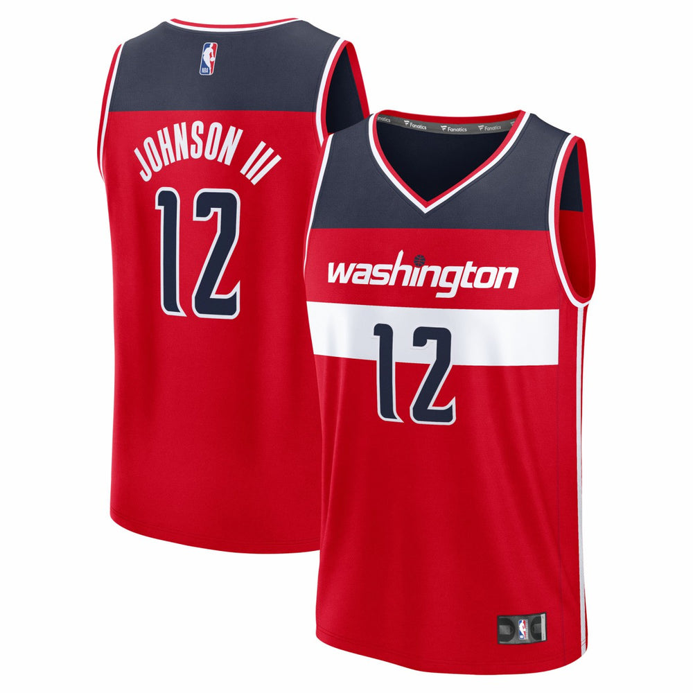 NBA Tre Johnson III Washington Wizards 2025 NBA Draft First Round Pick Fast Break Replica Jersey - Icon Edition - Red