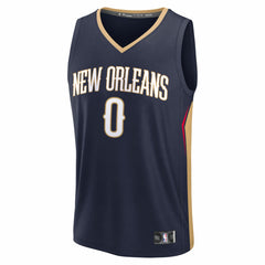 NBA Jeremiah Fears New Orleans Pelicans 2025 NBA Draft First Round Pick Fast Break Replica Jersey - Icon Edition - Navy