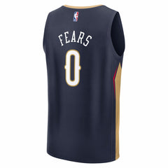 NBA Jeremiah Fears New Orleans Pelicans 2025 NBA Draft First Round Pick Fast Break Replica Jersey - Icon Edition - Navy