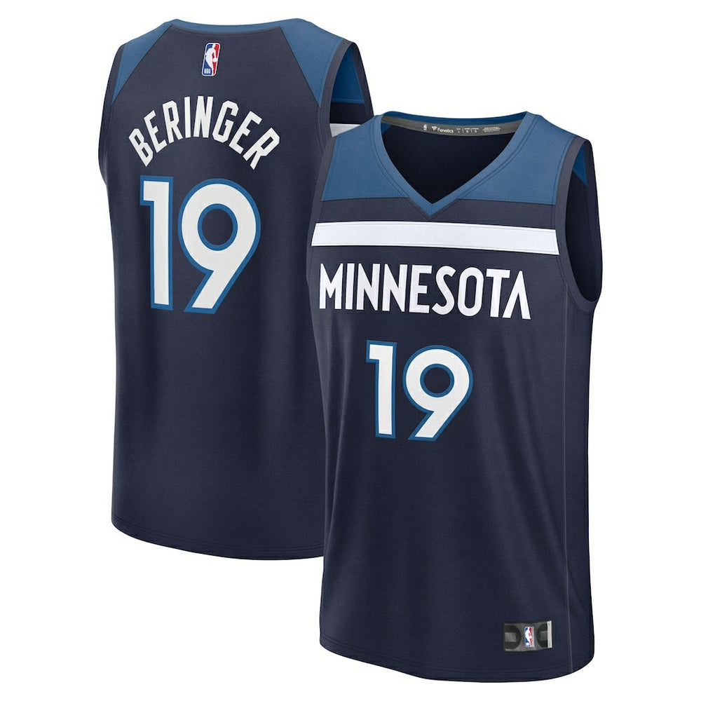 NBA Joan Beringer Minnesota Timberwolves 2025 NBA Draft First Round Pick Fast Break Replica Jersey - Icon Edition - Navy