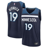 NBA Joan Beringer Minnesota Timberwolves 2025 NBA Draft First Round Pick Fast Break Replica Jersey - Icon Edition - Navy