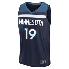 NBA Joan Beringer Minnesota Timberwolves 2025 NBA Draft First Round Pick Fast Break Replica Jersey - Icon Edition - Navy