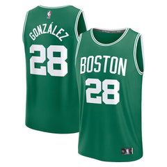 NBA Hugo Gonzalez Boston Celtics Youth 2025 NBA Draft First Round Pick Fast Break Replica Jersey - Icon Edition - Kelly Green