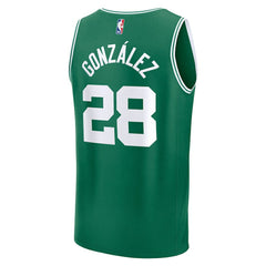 NBA Hugo Gonzalez Boston Celtics Youth 2025 NBA Draft First Round Pick Fast Break Replica Jersey - Icon Edition - Kelly Green