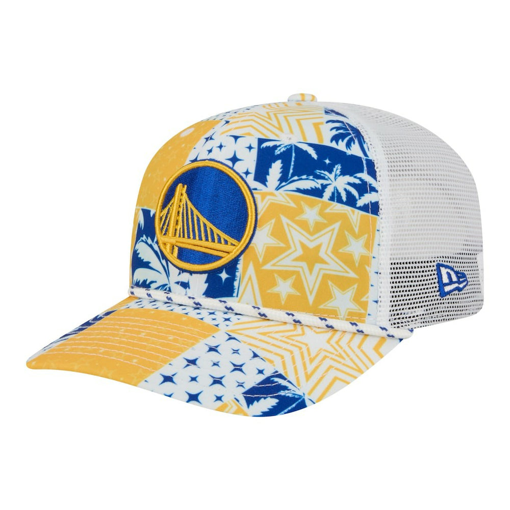 Golden State Warriors Fan Pack Tropical Pattern 9SEVENTY Adjustable Hat White