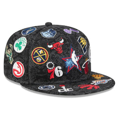 2026 NBA All-Star Game Allover Logos 59FIFTY Fitted Hat Black