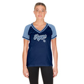 Tampa Bay Rays New Era Women's Gameday V-Neck T-Shirt - Navy T-shirts