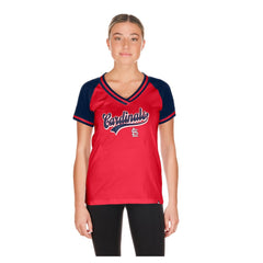St. Louis Cardinals New Era Women's Gameday V-Neck T-Shirt - Red T-shirts