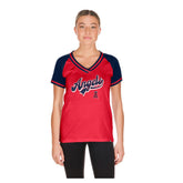 Los Angeles Angels New Era Women's Gameday V-Neck T-Shirt - Red T-shirts