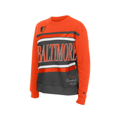 Baltimore Orioles New Era Women's Gameday Fleece Sweatshirt - Gray/Orange Sweatshirts