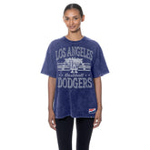 Los Angeles Dodgers New Era Women's Oversized Boyfriend T-Shirt - Blue T-shirts