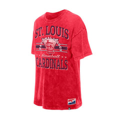 St. Louis Cardinals New Era Women's Oversized Boyfriend T-Shirt - Red T-shirts