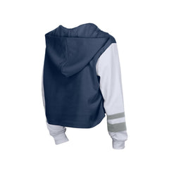 New York Yankees New Era Women's Boxy Lace-Up Hoodie - Navy Hoodies