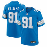 NFL Tyleik Williams Detroit Lions Team Game Jersey - Blue