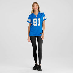 NFL Tyleik Williams Detroit Lions Women's Team Game Jersey - Blue