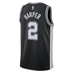 NBA Dylan Harper San Antonio Spurs Unisex 2025 NBA Draft First Round Pick Swingman Jersey - Icon Edition - Black