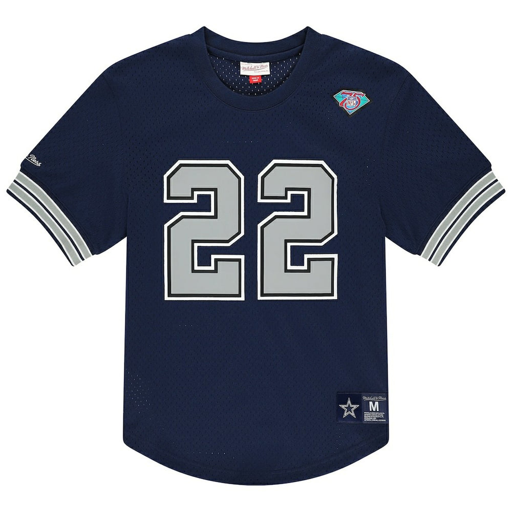 Emmitt Smith Dallas Cowboys Retired Player Name & Number Mesh T-Shirt Navy