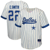 Emmitt Smith Dallas Cowboys Youth Retired Player Name & Number Baseball Jersey Cream