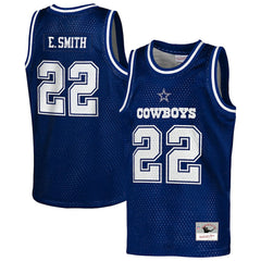 NFL Emmitt Smith Dallas Cowboys Youth Retired Player NFL Basketball Fashion Jersey - Navy on sale