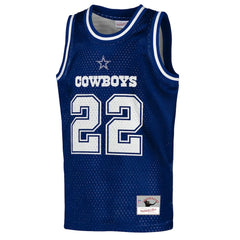 NFL Emmitt Smith Dallas Cowboys Youth Retired Player NFL Basketball Fashion Jersey - Navy on sale