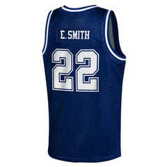 NFL Emmitt Smith Dallas Cowboys Youth Retired Player NFL Basketball Fashion Jersey - Navy on sale