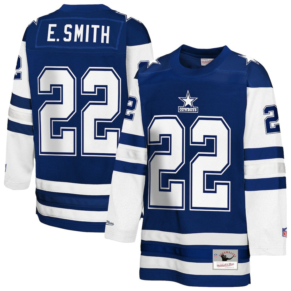NFL Emmitt Smith Dallas Cowboys Youth Hockey Fashion Jersey - Navy outlet