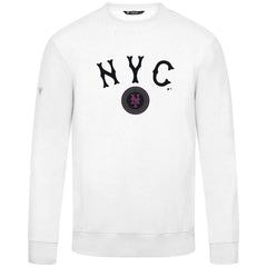 New York Mets Levelwear City Connect Zane Back Splash Sweatshirt - White Sweatshirts