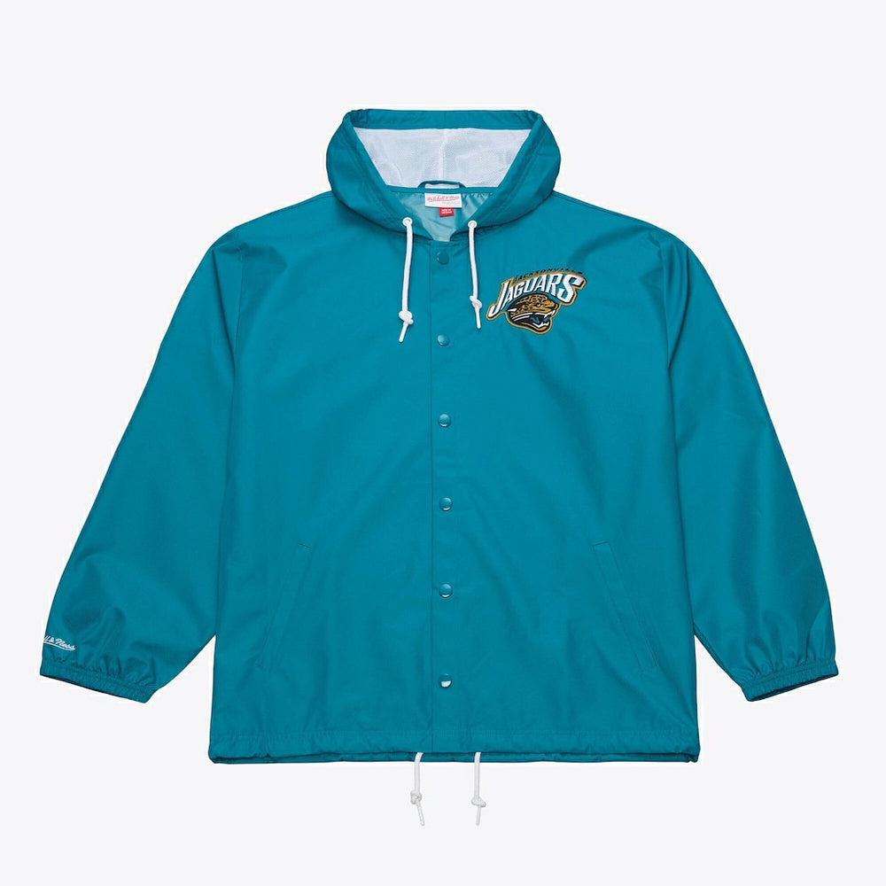 Jacksonville Jaguars Coaches Full-Snap Hooded Windbreaker Jacket Teal