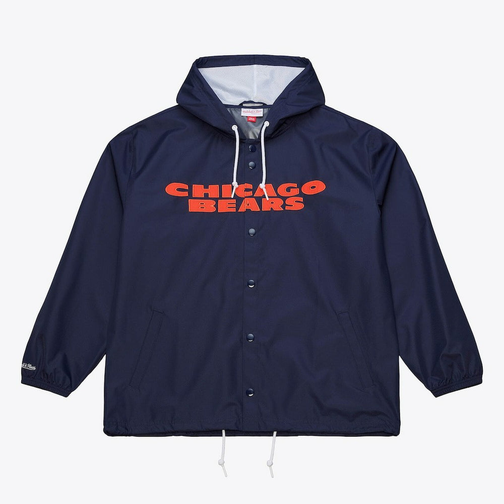 Chicago Bears Coaches Full-Snap Hooded Windbreaker Jacket Navy